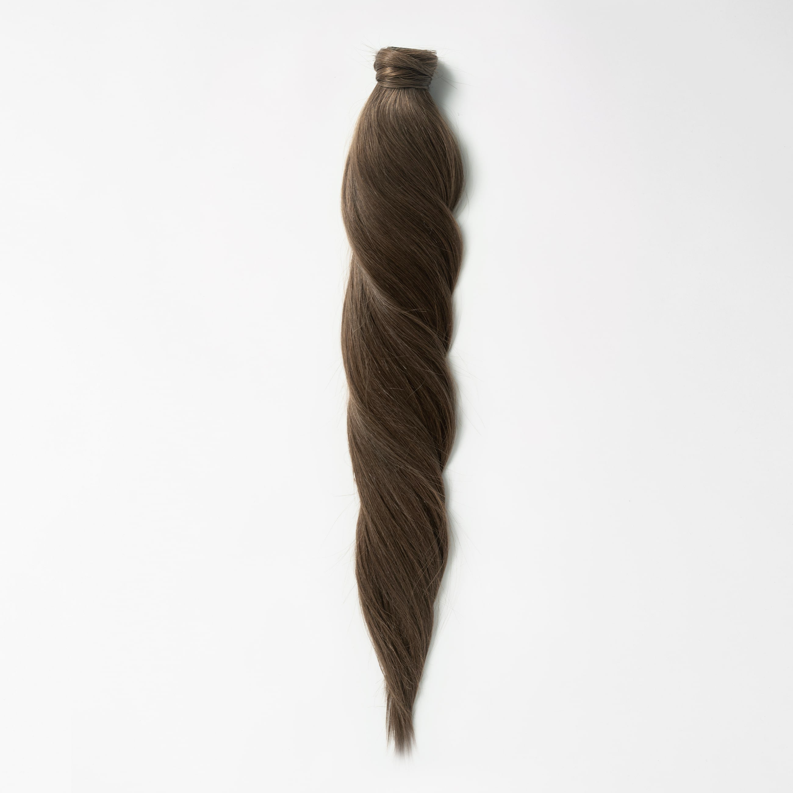 Clip in Ponytail - Dark Ash Brown 2C